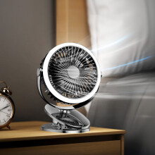 Kayannuo Christmas Clearance Fill Light Clip Fan, Camping Fan with LED Lights & Clip, USB Rechargeable, Compatible with Tent Car RV