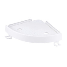 Corner Shelf for Kitchen and Bathroom with Strong Suction Cup, Triangular Storage Shelf (white)[CO]