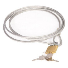 Wideskall 6 Feet Car Cover Security Steel Cable & Lock Kit, Vinyl Coated Steel Cable