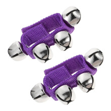2pcs Wrist Bells Band Dance Bracelets Bells Party Music Instruments Wrist Bells