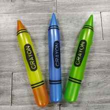 6 Pcs 27.6" Pencil Balloons Multicolor, Back to School Party Decor for Classroom, Playground, Indoor Outdoor Birthday, School Theme (Compatible with