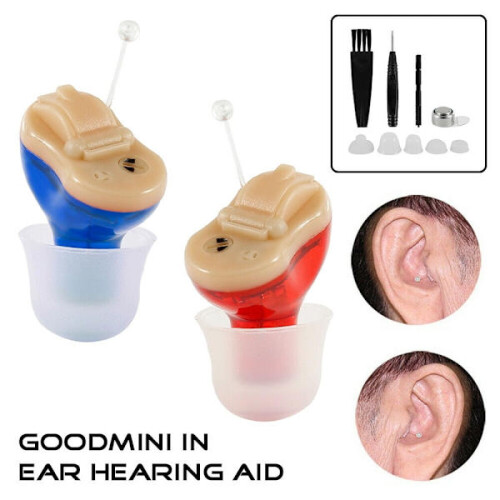 Mini hearing aid invisible ear assistant for the elderly - Perfet blue