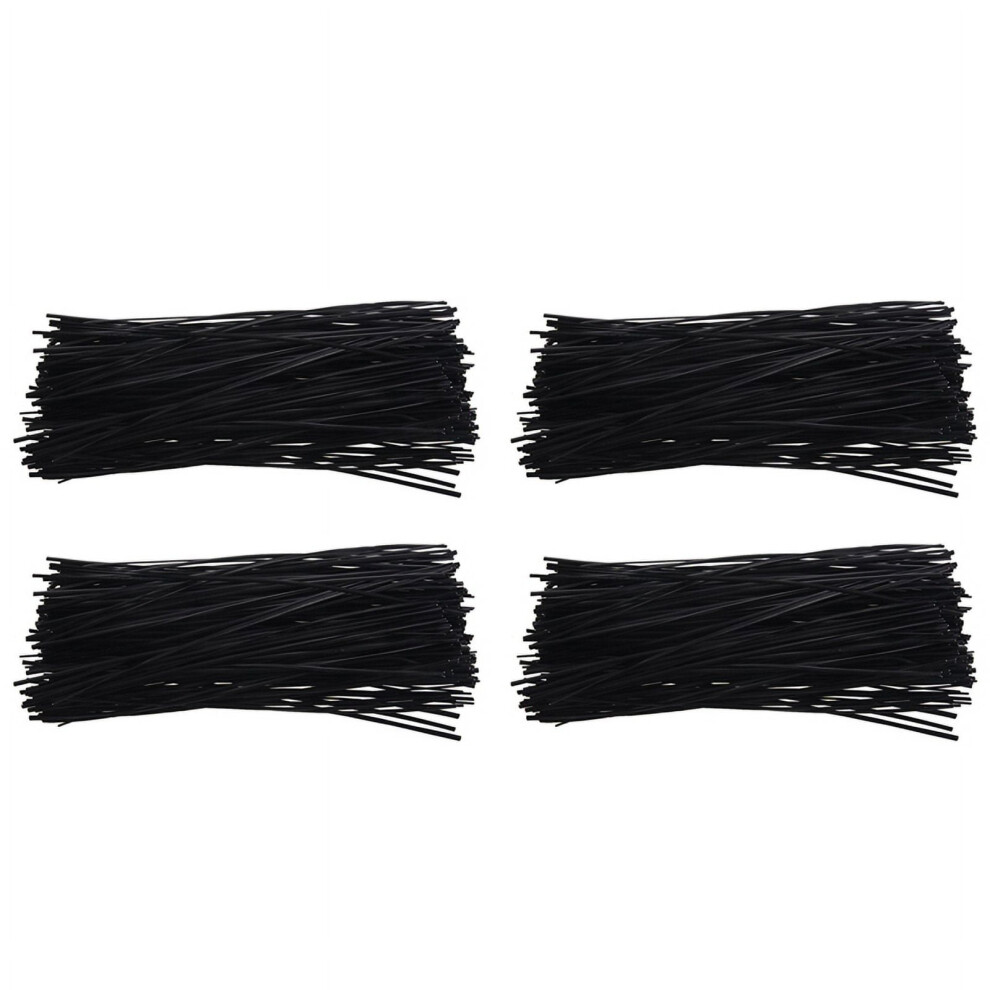800Pcs Plastic Shell Package Reusable Twist Ties Cable Fasteners 150Mm Black 9418476287206