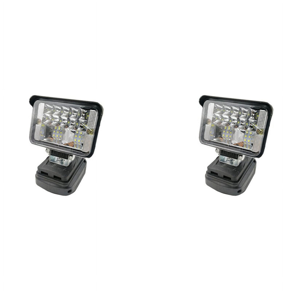 2X Led Work Lights Flashlight Electric Torch Spotlight Car Lamp For 18V - Battery Adapter Bl1815 Bl1830 9418476287473