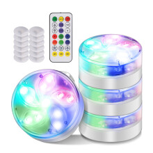 Fnyoxu Underwater Diving LED Lamp,Color Changing Lamp,16 Color Remote Control Wireless LED Lamp,Suitable for Swimming Pool,Flower Pot,Fish Tank