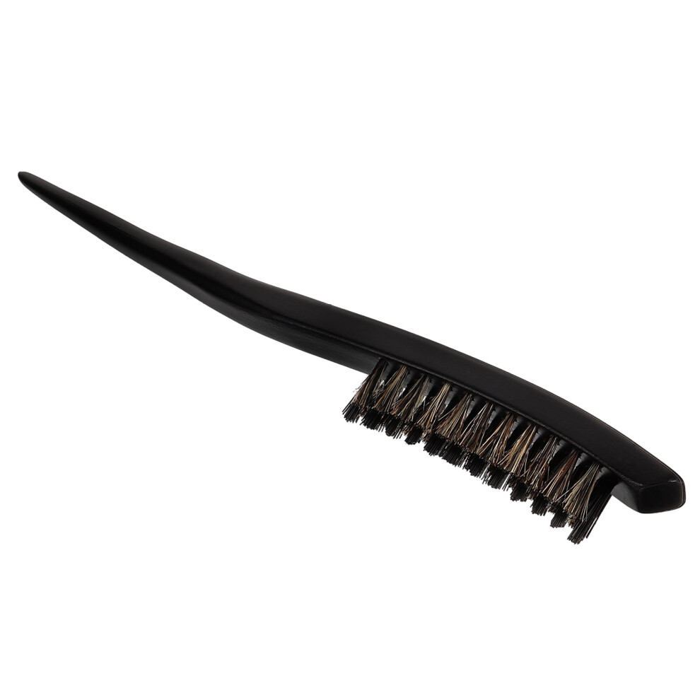 Wooden Handle Boar Bristle Three-row Pointed Tail Comb Hard Brush Hair Dense Accessories Parting Tools