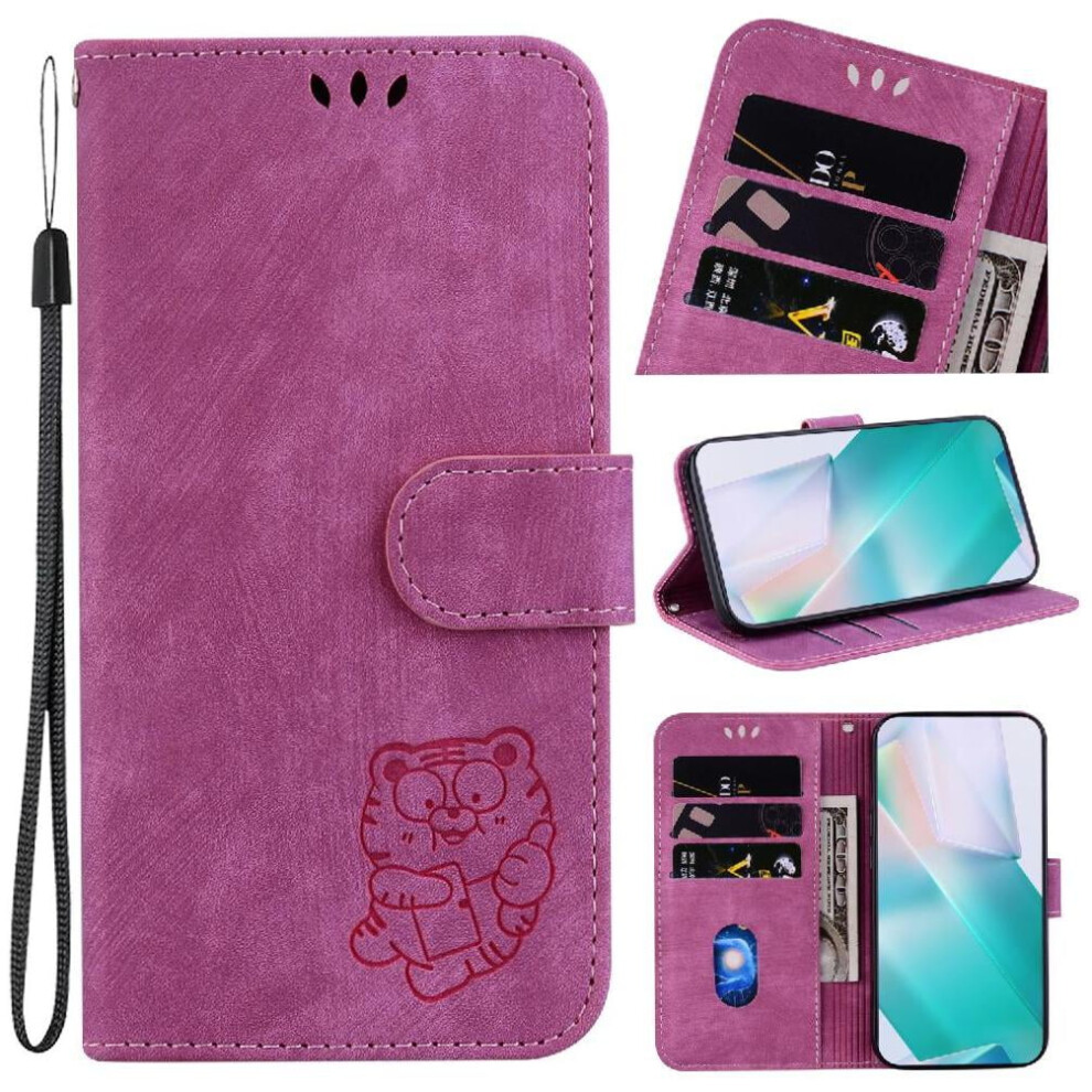 Case For Compatible With Samsung Galaxy A15 5G/4G Holder Cover Embossed Cute Tiger Flip Folio Wallet Case Card Pocket 9152228154544