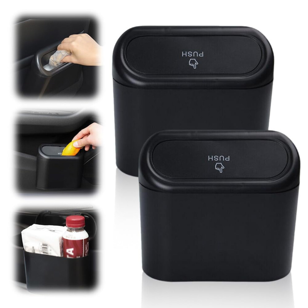 Yzhoud Car Trash Can With Lid, Mini Car Trash Organizer, Plastic Trash Bags For Front Back Seat Storage 9170372793662
