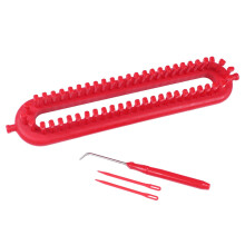 Scarf Loom Knitting Device Crocheting Handmade Durable with Loom Pick Tool Rectangular Knitting Loom Scarf Knitter for Shawl Sock Hat Adults 26cm