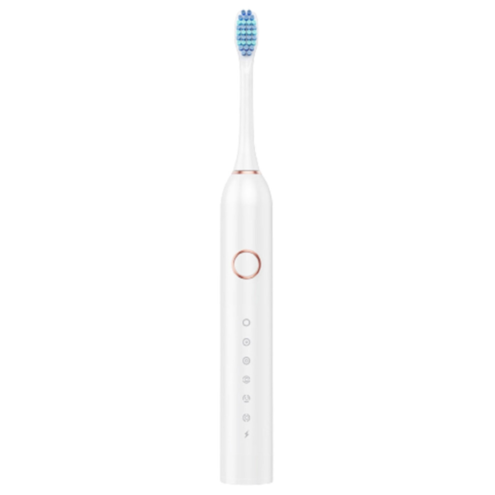 White Paveos Electric Toothbrush With 8 Brush Heads, 6 Modes, Ipx7 Waterproof, Compatible With Standard Chargers