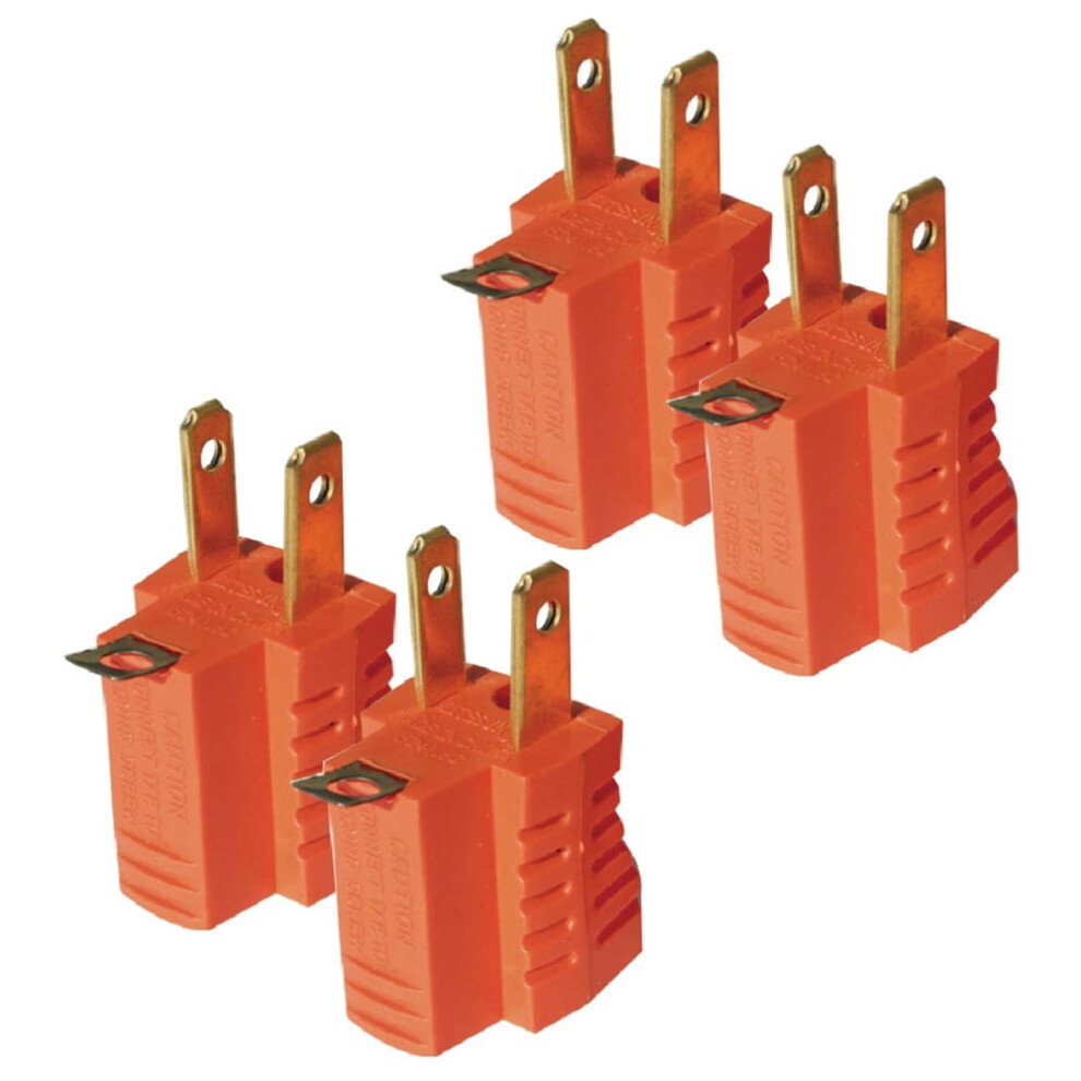4Pc Grounding Adapter 3 To 2 Prong Ac Power Outlet Tap Plug Ul Listed Grounded 9170372794362