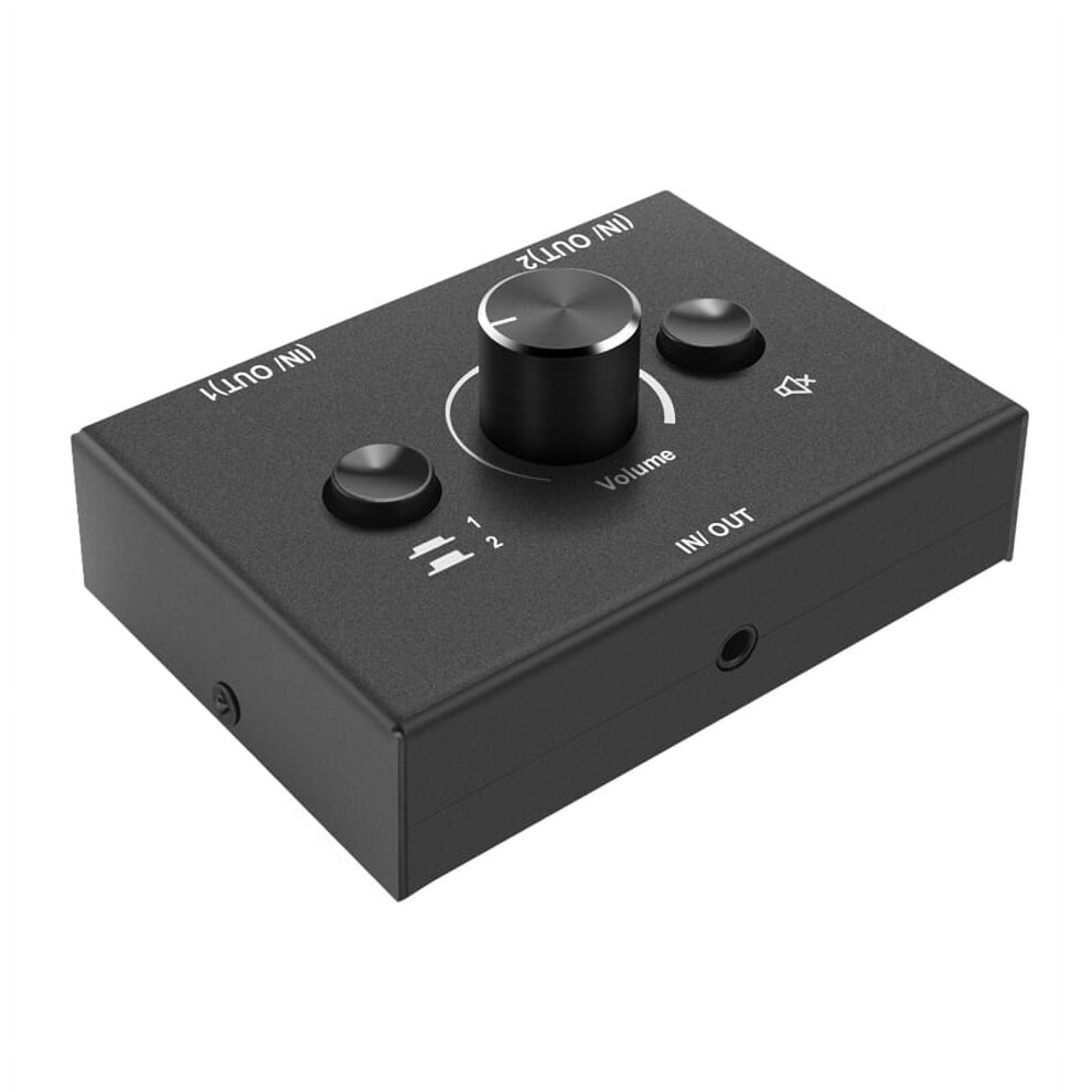 3.5Mm Audio Switcher, 2 Input 1 Output/1 Input 2 Output Audio Splitter Switcher, Audio Switcher Box,One-Key Mute Button 9170372794140
