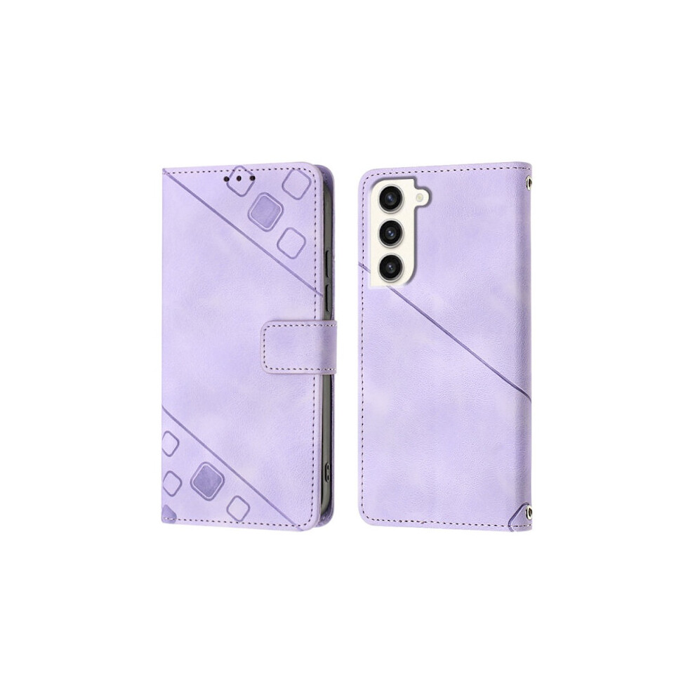 Compatible With Samsung A13 5G/A04s/M13 5G/A04 4G Case Embossed Leather Case Card Slot Flip Case Mobile Phone Case Purple 9170372795413