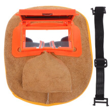 Leather Welding Mask Welding Helmet Mask with Lens Cowhide Welding Helmet Mask