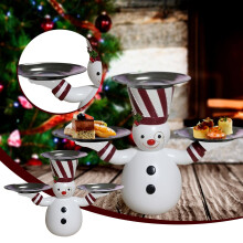 Lmueinov Christmas Snowman Tray Figurines Food Stand Family Party Tray Decoration Off-season Sales Saving Up To 30% Off