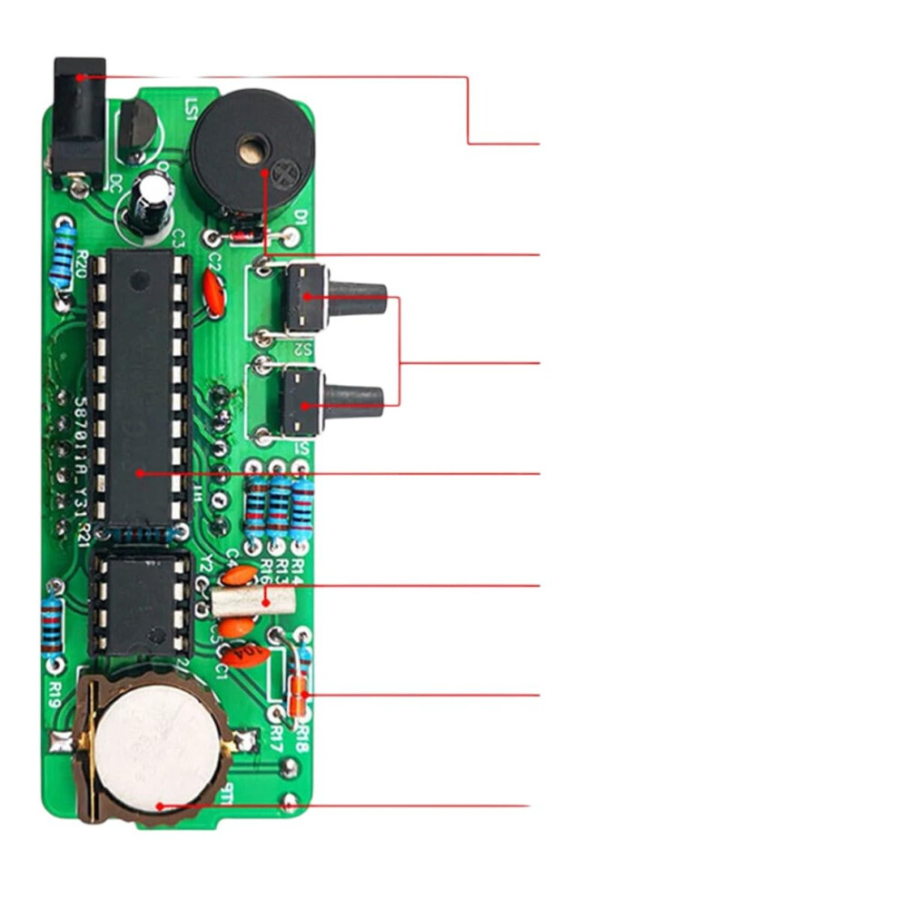 Diy Digital Clock Kit With Temperature Display Alarm Easy Soldering Practice For Electronics Learning 9113335476226