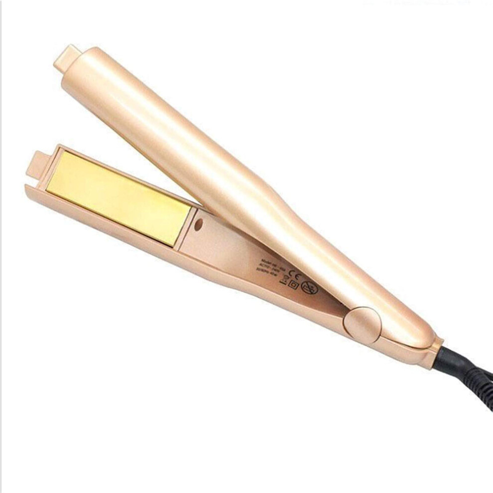 Gold Hair Straightener With Steam Nano Titanium Ceramic Flat Iron Lcd Display Adjustable Heat Au Plug