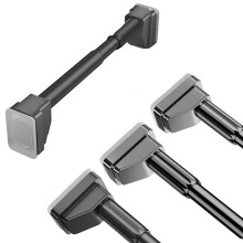 Adjustable Tension Rod Gray 360450cm Heavy Duty Telescopic Curtain Bar for Closet Shower Balcony