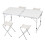 Living And Home Folding Picnic Table with 4 Stools Portable Lightweight Aluminum Table Stools Set 3