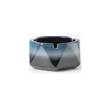 Ceramic Ashtray Chinese Retro Design with Multiple Smoke Slots for Indoor Outdoor Home Office Use