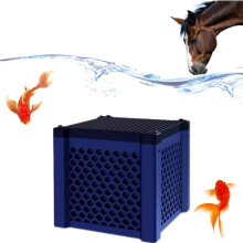 Aquarium Water Filter Cube with Activated Carbon, Removes Odors and Impurities for Fish Tanks and Horse Troughs (Blue)
