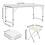Living And Home Folding Picnic Table with 4 Stools Portable Lightweight Aluminum Table Stools Set 6