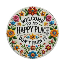 Vintage Round Metal Wall Sign 8x8 Inch – Retro Garage Bar Pub Decor, Durable Aluminum, Made in USA