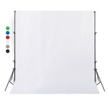 1.5x2m Professional Solid Color Screen Photography Background Blending Cloth Studio Backdrop Props (White, 5x7FT)