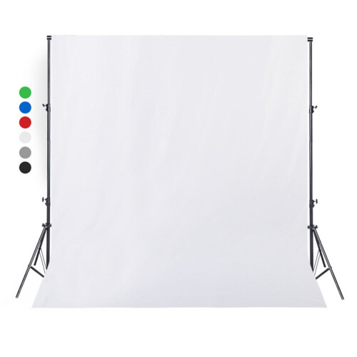 1.5x2m Professional Solid Color Screen Photography Background Blending Cloth Studio Backdrop Props (White, 5x7FT)
