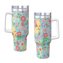 Winnie The Pooh 40oz H2.0 Stainless Steel Vacuum Insulated Tumbler With Lid And Straw For Water, Iced Tea Or Coffee, Smoothie