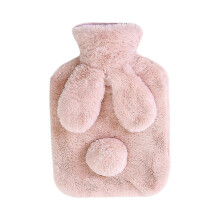 WEMDBD 1L Hot Water Bottle with Soft Plush Cover, Hands-in Heating Pad for Hot Compress, Hand Feet Warmer, Christmas Gifts