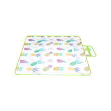 Lksixu 39"x59" Pineapple Picnic Blanket, Foldable Waterproof Sand-Free Camping Mat with Carry Strap, Lightweight Beach Mat for Travel, Spring Summer