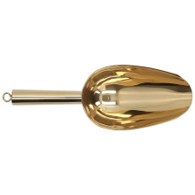 Gold Stainless Steel Ice Scoop with Ergonomic Grip, UShaped MultiPurpose Food Scooper for Kitchen, Home and Restaurant