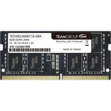 Elite DDR4 8GB Single 2666MHz PC4-21300 CL19 Unbuffered Non-ECC 1.2V SODIMM 260-Pin Laptop Notebook PC