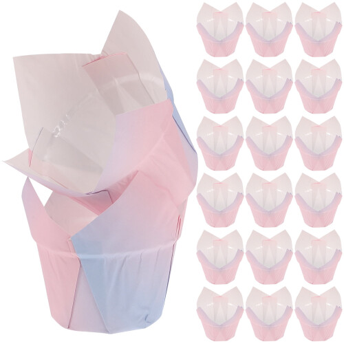 50pcs Tulip Baking Cups Colored Tulip Cupcake Liners for Baking Cups Cupcake Wrapper