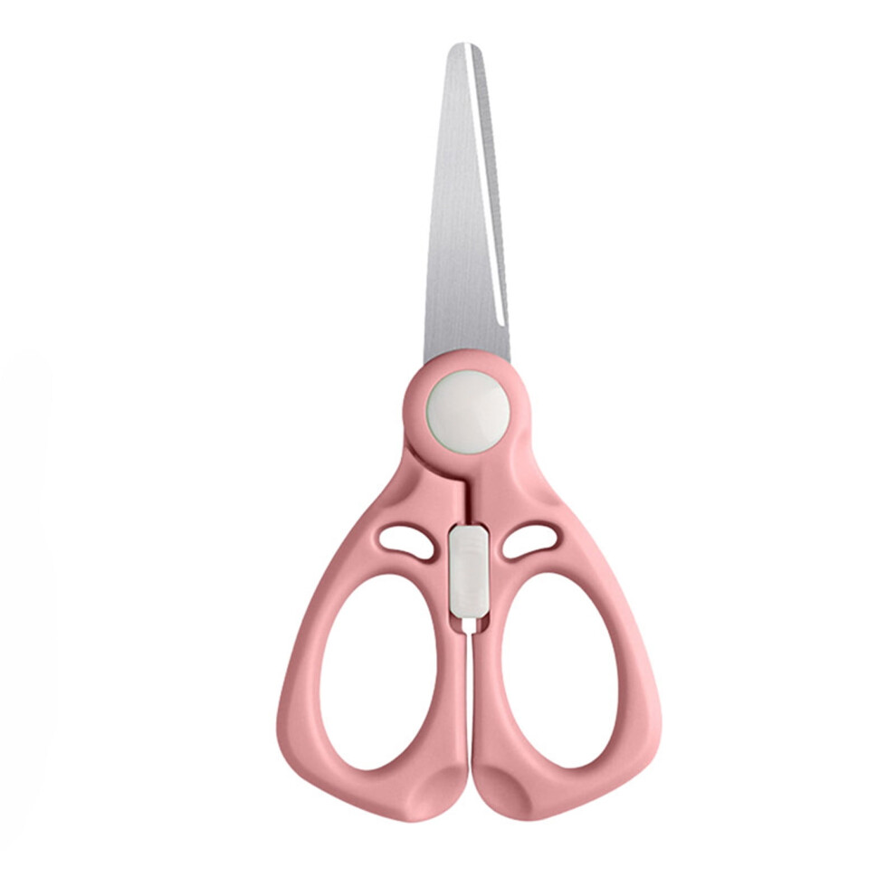 Ceramic Baby Food Scissors - With Dust Cover And Storage Case - Cut Baby Food Easily - Ideal For Noodles, Meat, Chicken, Veggies And Fruits Pink