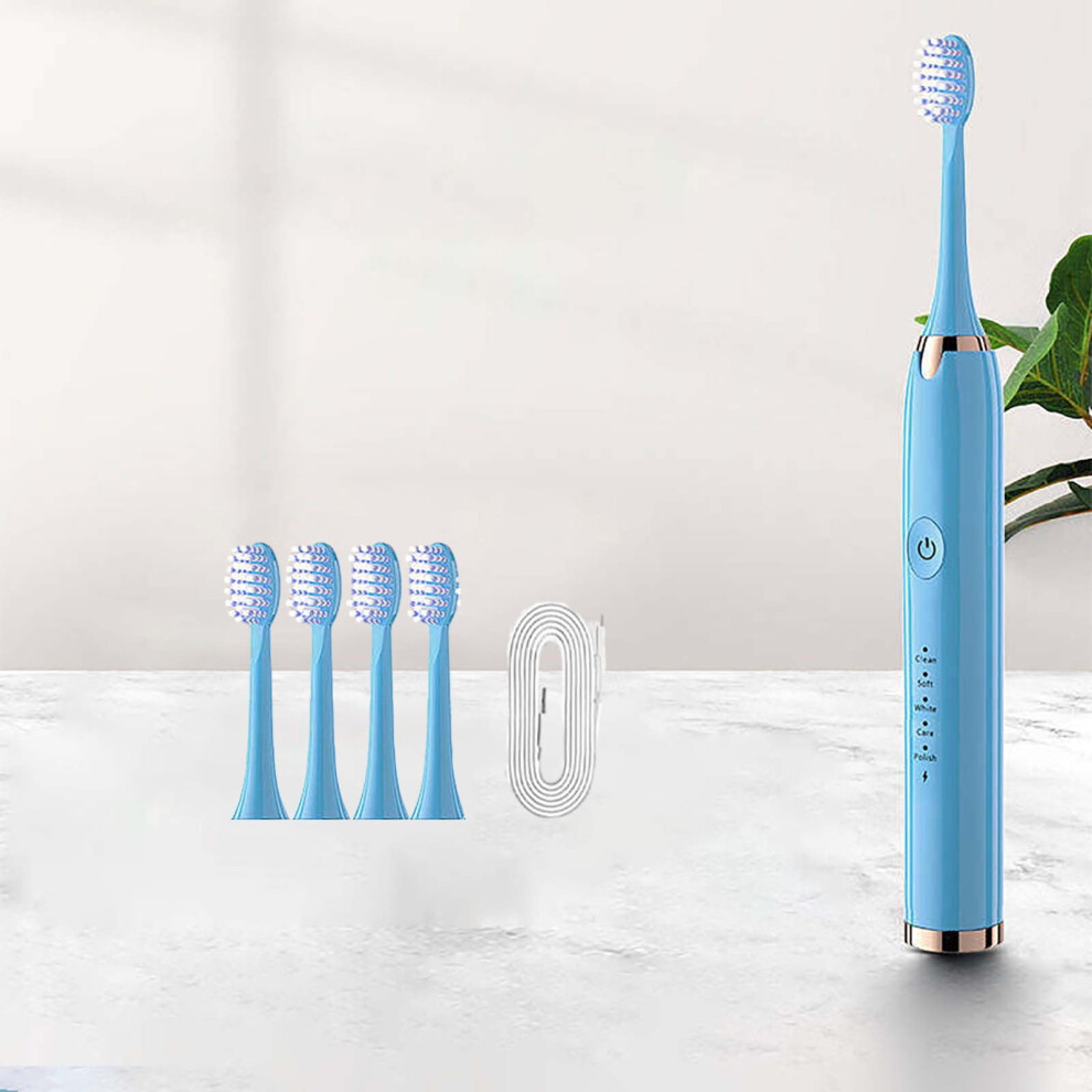 RnemiTe-amo c Electric Toothbrush for Adults, Compatible with 5 Brush Heads, 5 Modes, IPX7 Waterproof, Upgraded, Long-Lasting