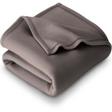 Bare Home Polar Fleece Cozy Bed Blanket - Hypoallergenic Premium Poly-Fiber Yarns, Thermal, Lightweight Blanket (Twin/Twin XL, Taupe)