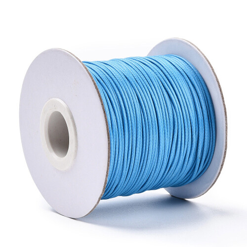 1roll Korean Waxed Polyester Cord Deep Sky Blue 1mm about 85yards roll 1