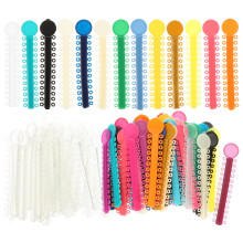 ifundom 80Pcs Plastic Orthodontic Ties Brace Accessories Dental Ligature Strips Brace Ligature Rings