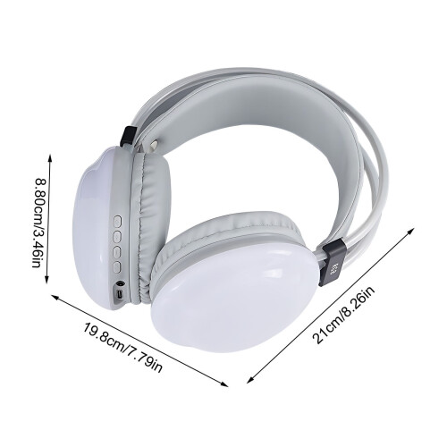 Bluetooth Headset RGB Streaming Dazzling Colour Lights Headband Headset Gaming Headset 2