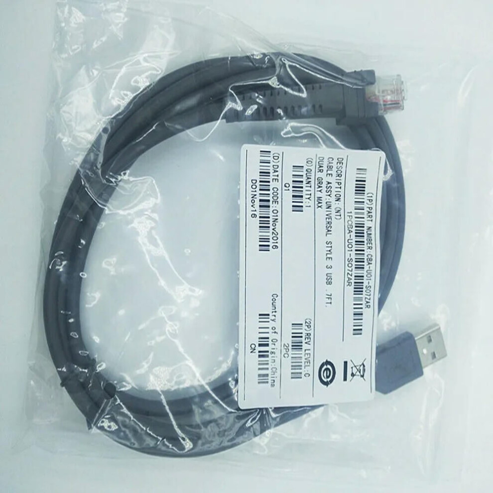 For 3M Barcode Scanner Usb Cable Ls1203 Ls2208 Ls4208 Ls3008 Cba-U01-S07zar Z17 9499224769717