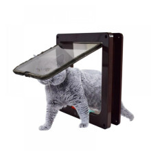 Cat Door,4 Way Locking Cat Flap Door for Interior Exterior Doors,Weatherproof Pet Doors for Cats & Doggie,Suitable for Window & Wall