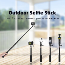 SUSUchens Handheld Selfie Stick, Extendable Lightweight Aluminum Alloy Tripod for DJI OSMO POCKET 3, Black