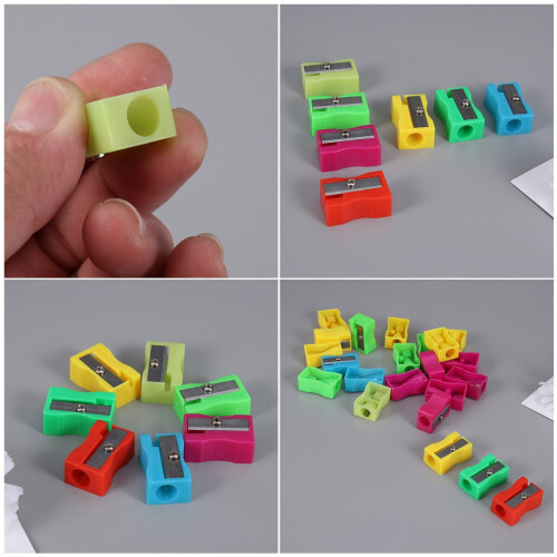 Eease 72pcs Handheld Plastic Pencil Sharpener Mini Manual Colorful Pencil Sharpener(Random Color) 1