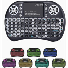 Backlit Mini Keyboard Touchpad Mouse, Portable 2.4Ghz Mini Keyboard with Touchpad Work for compatible with iPad, PC, Android