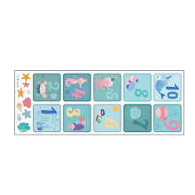 Ocean Hopscotch Floor Sticker for Kindergarten & Home (90x34cm)
