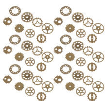 Retro Decor Steampunk Accessories DIY Watch Gear Charms Clock Wheel Choker Vintage Metal Scrapbook 2 Bags