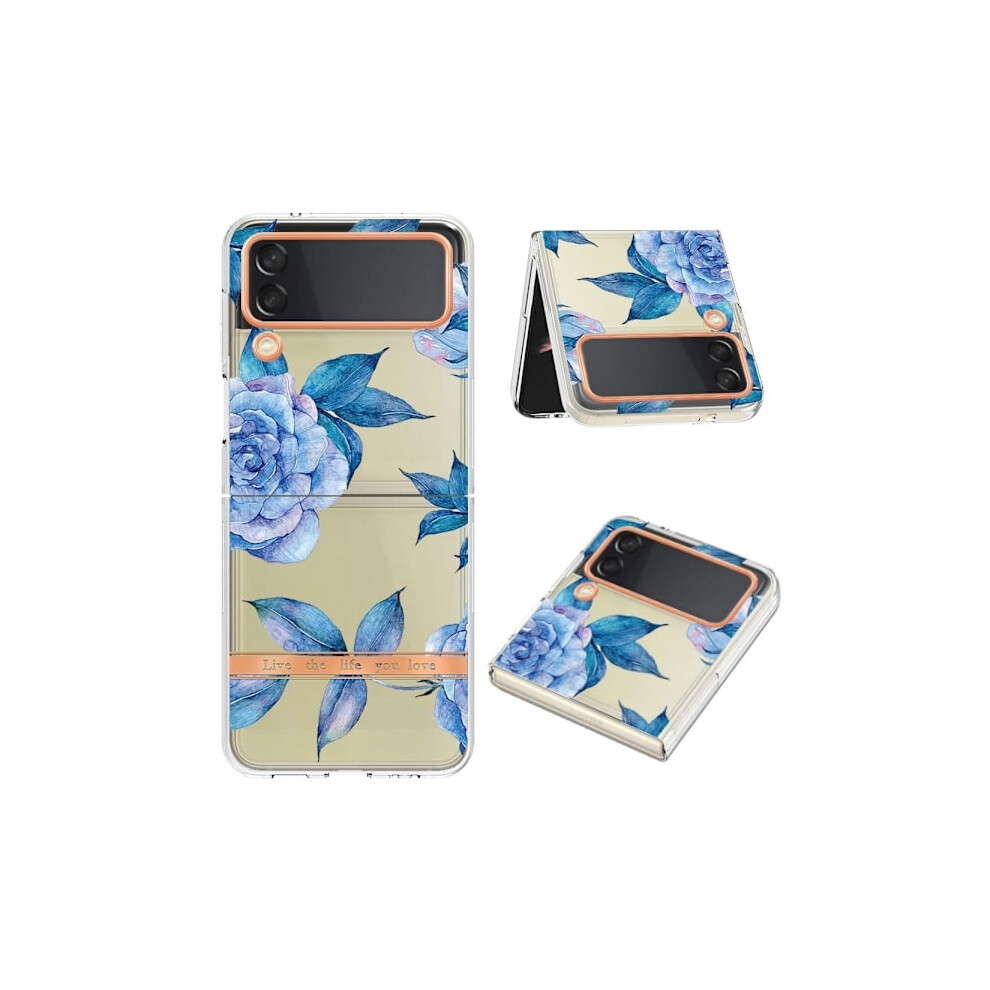 Super Slim And Durable Soft Case For Compatible With Samsung Galaxy Z Flip4 - Hc003 Peony Blue 9353595272279