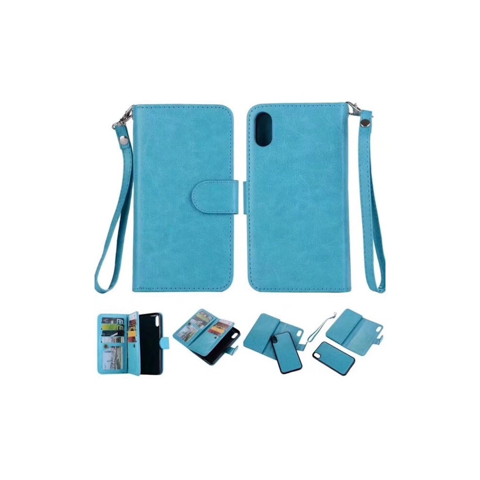 Practical Wallet Case For Compatible With Iphone X/Xs Blue 9353595272606
